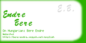 endre bere business card